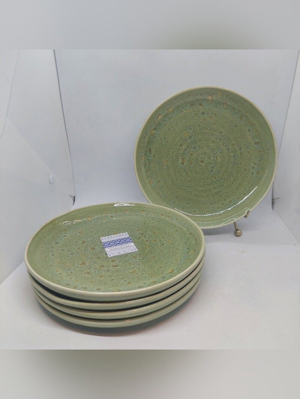 Fapor Portugal Stoneware Reactive Glaze Salad Dessert Plates 8.5” Set Of 5